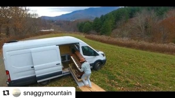 Public piano in Watauga County, North Carolina, United States