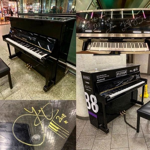 Public piano in London, England, United Kingdom