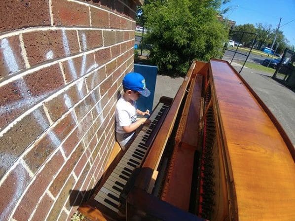 Public piano in Melbourne, Victoria, Australia