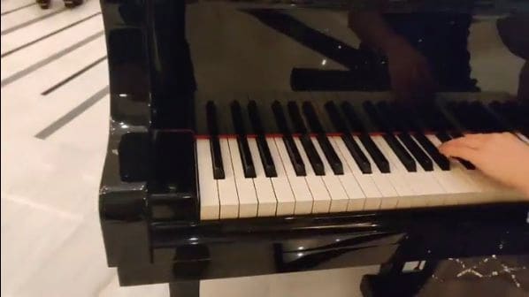 Public piano in Palm Jumeirah, Dubai, United Arab Emirates