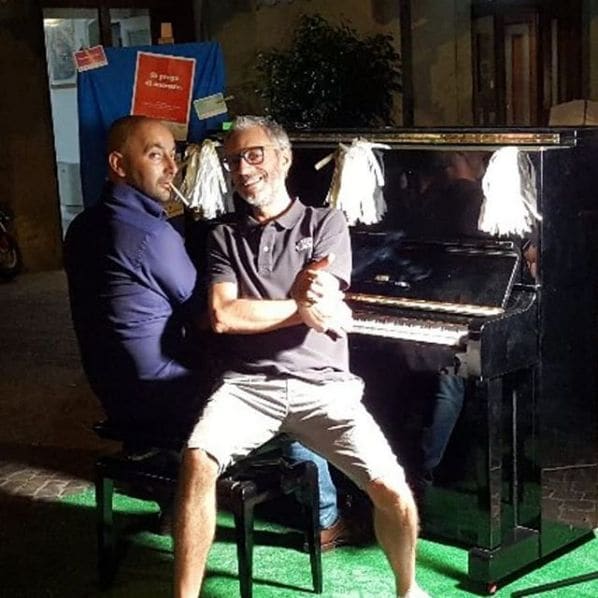 Public piano in Sarnico, Lombardy, Italy