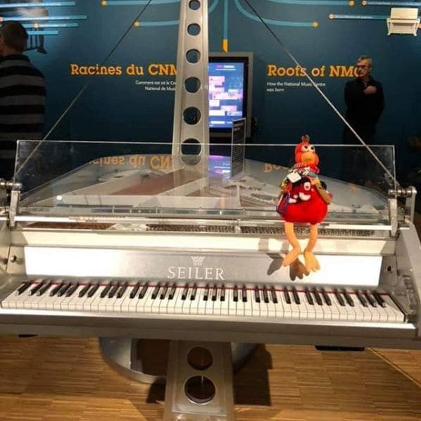 Public piano in Calgary, Alberta, Canada