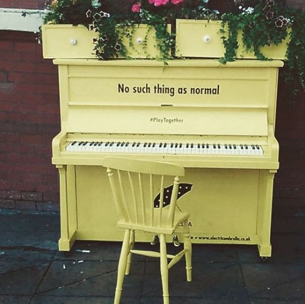 Public piano in London, England, United Kingdom