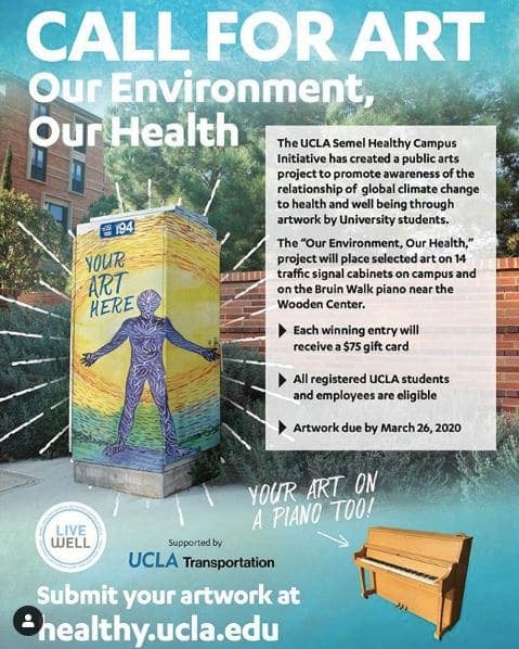 Photo of UCLA at Pauley Pavilion, Bruin Walk, Westwood, Los Angeles, California, 90095, United States. GET YOUR ARTWORK FEATURED ON A PUBLIC PIANO! We are looking for a talented…