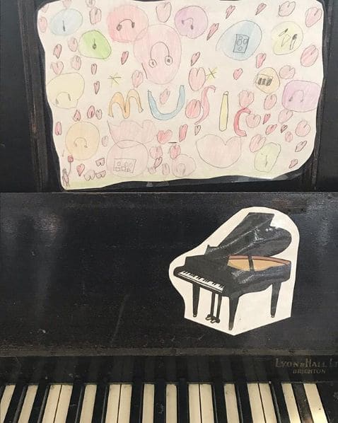 Public piano in London, England, United Kingdom