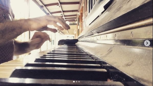 Public piano in Brisbane City, Queensland, Australia