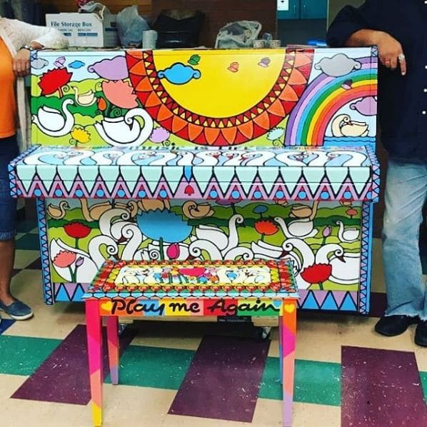 Public piano in Roswell, Georgia, United States