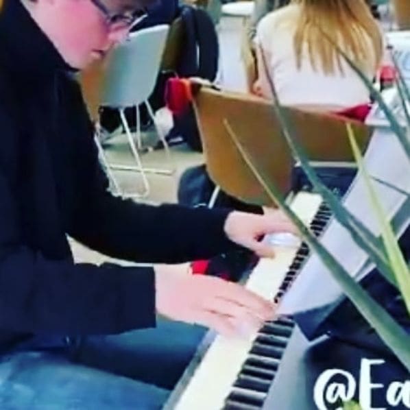 Public piano in Liverpool, England, United Kingdom