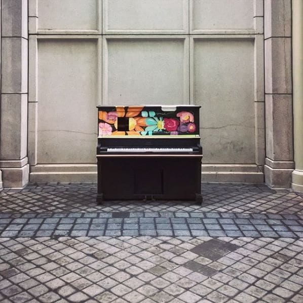 Public piano in Detroit, Michigan, United States