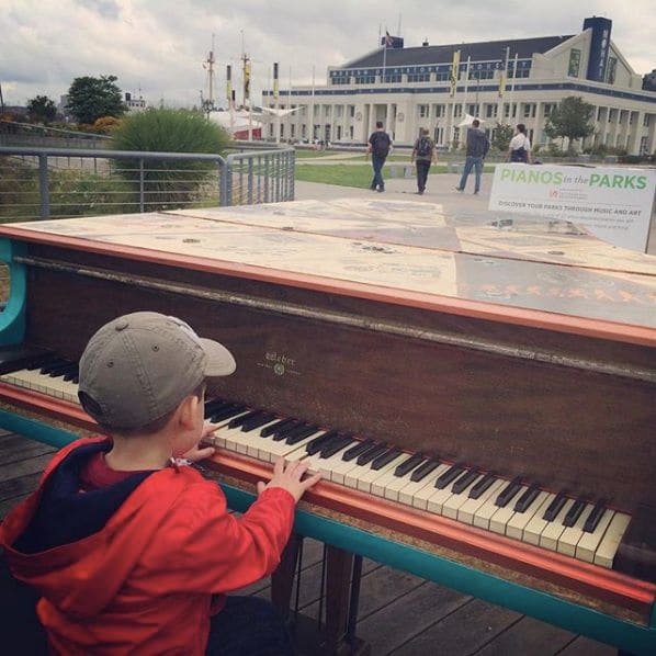 Public piano in Seattle, Washington, United States