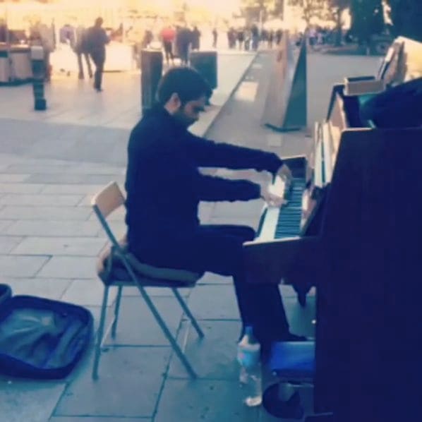 Public piano in Barcelona, Catalonia, Spain