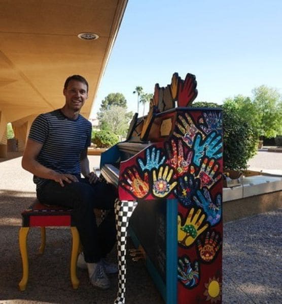 Public piano in Mesa, Arizona, United States