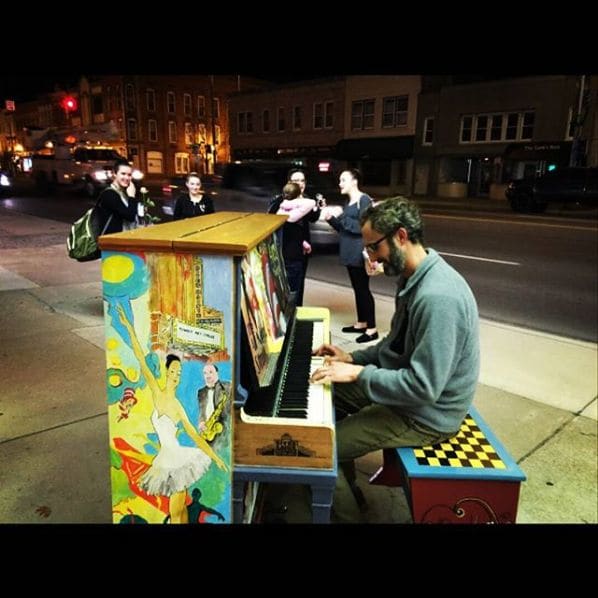 Public piano in Monroe County, Michigan, United States