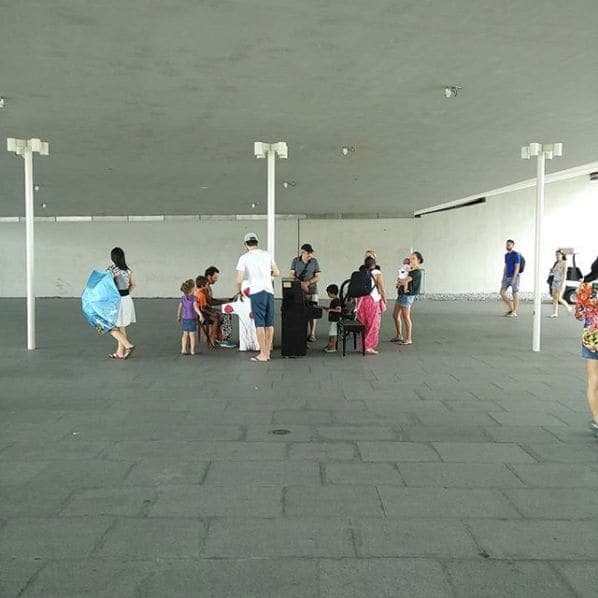 Photo of Bayfront, Singapore at KPMG, Cross Street, Golden Shoe, Downtown Core, Central, 048581, Singapore. What a crowd puller! Our public pianos under the bridge near art…
