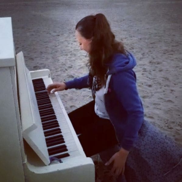 Public piano in Hoorn, Frisia, Netherlands