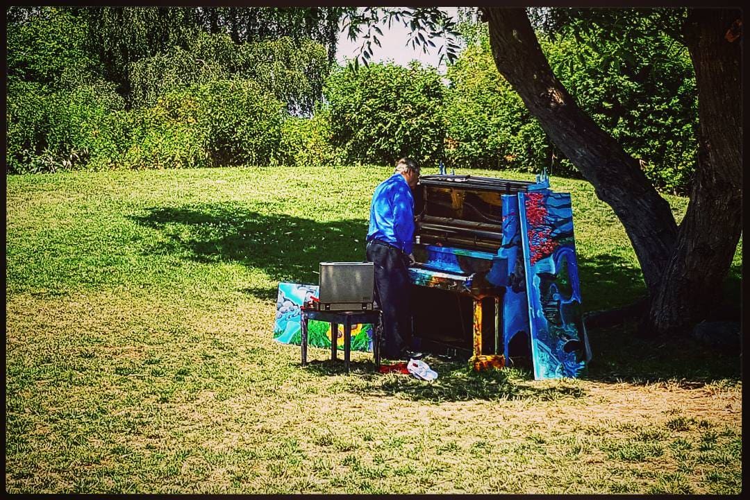 Public piano in Richmond, British Columbia, Canada