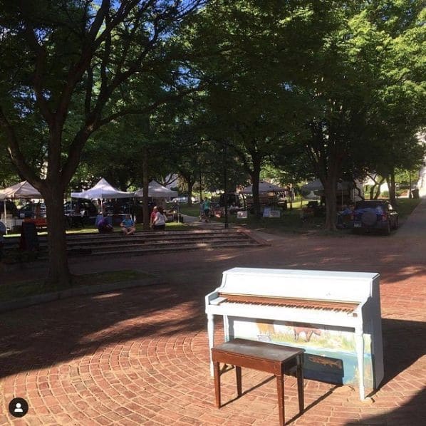 Public piano in Manchester, New Hampshire, United States