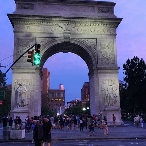 Photo of Washington Square Park, New York at Washington Square Village, Greenwich Village, Manhattan, New York County, New York, United States