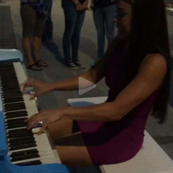 Public piano in Kelowna, British Columbia, Canada