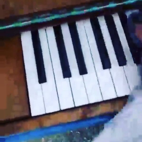 Public piano in Nashua, New Hampshire, United States