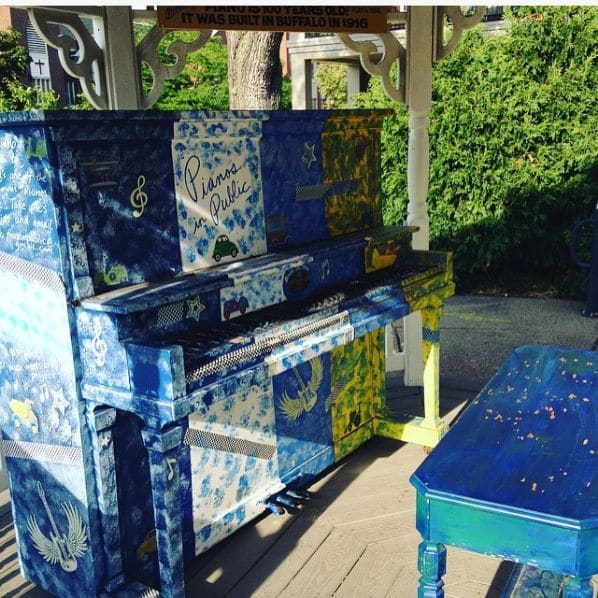 Public piano in Erie, New York, United States