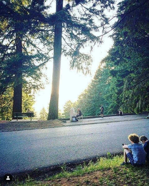 Photo of Mt. Tabor City Park at Southeast Salmon Way, Mount Tabor, Portland, Multnomah County, Oregon, 97215, United States. It's happening now- another beautiful sunset concert…