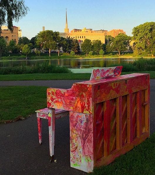 Public piano in Minneapolis, Minnesota, United States