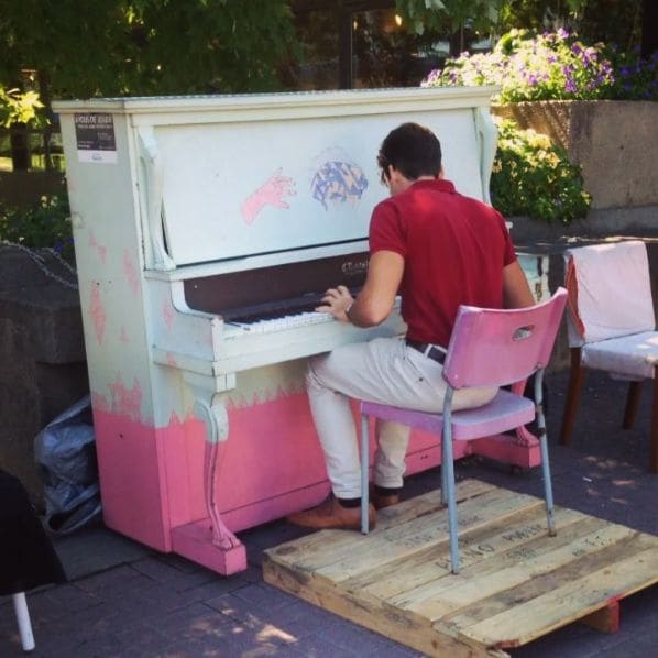 Public piano in Urban agglomeration of Montreal, Quebec, Canada