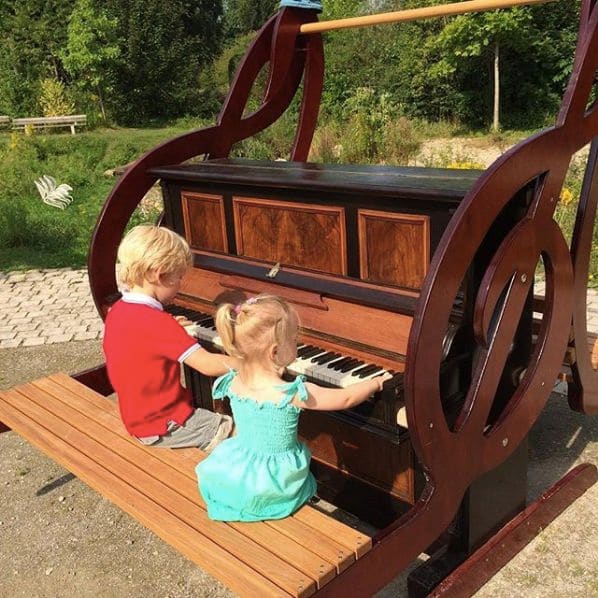Public piano in Munich, Bavaria, Germany
