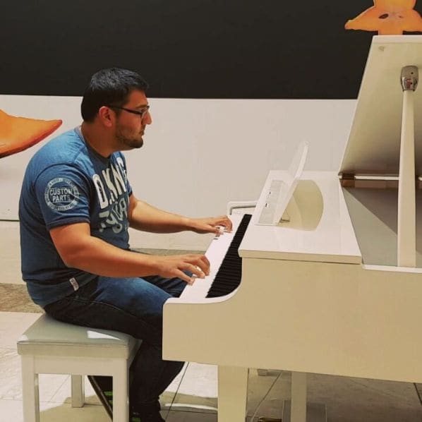Public piano in London, England, United Kingdom