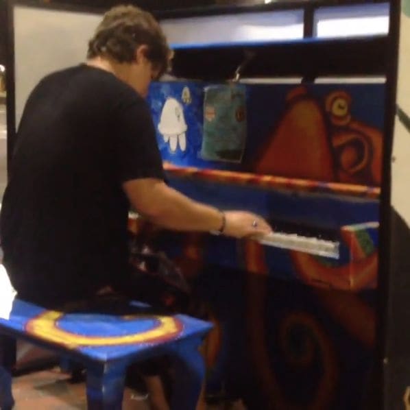 Public piano in Nashua, New Hampshire, United States