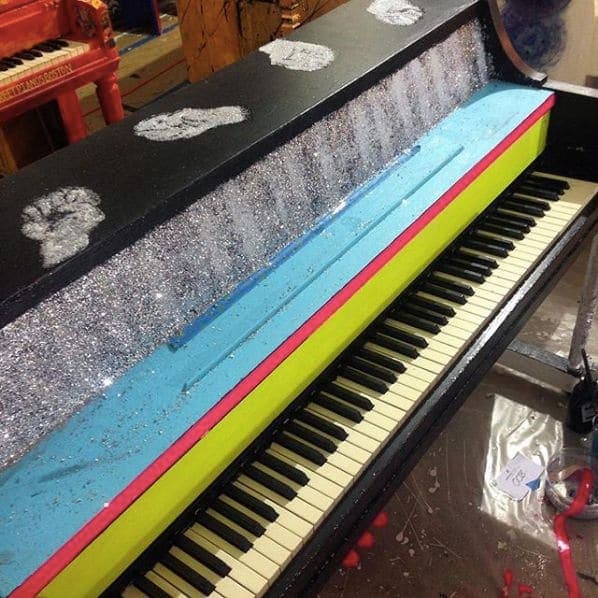 Photo of Backstage Hardware at Jamestown, 21, Drydock Avenue, Boston, Suffolk County, Massachusetts, 02210, United States. Sneak peek at the piano I'm painting, in progress, for…