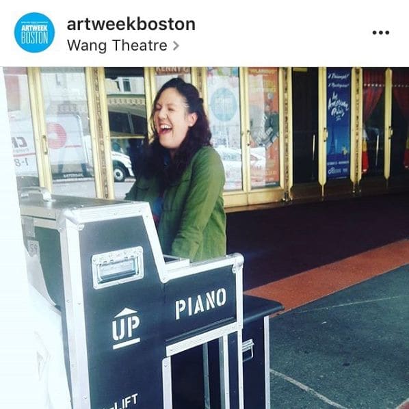 Public piano in Boston, Massachusetts, United States
