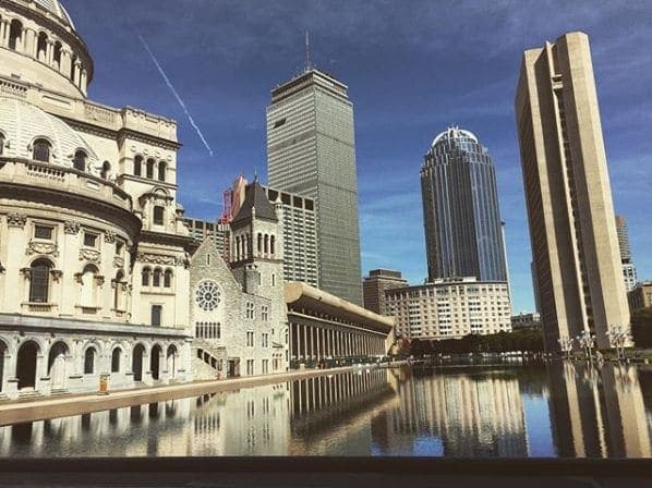 Photo of Christian Science Center Reflecting Pool at Children's Fountain, Christian Science Plaza, South End, Boston, Suffolk County, Massachusetts, United States