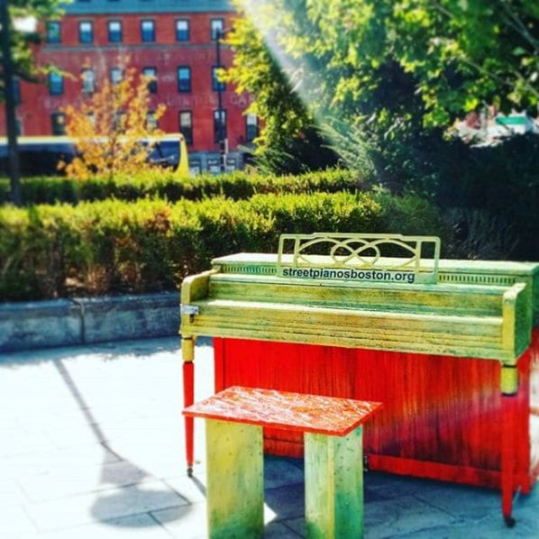 Public piano in Boston, Massachusetts, United States