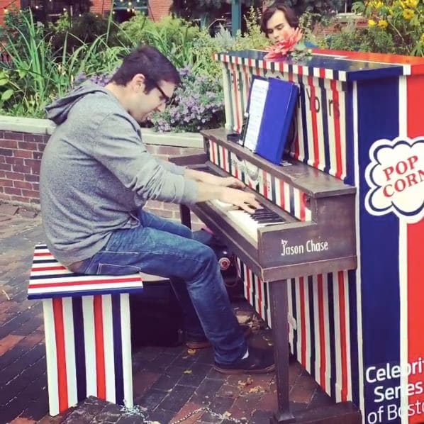 Public piano in Boston, Massachusetts, United States
