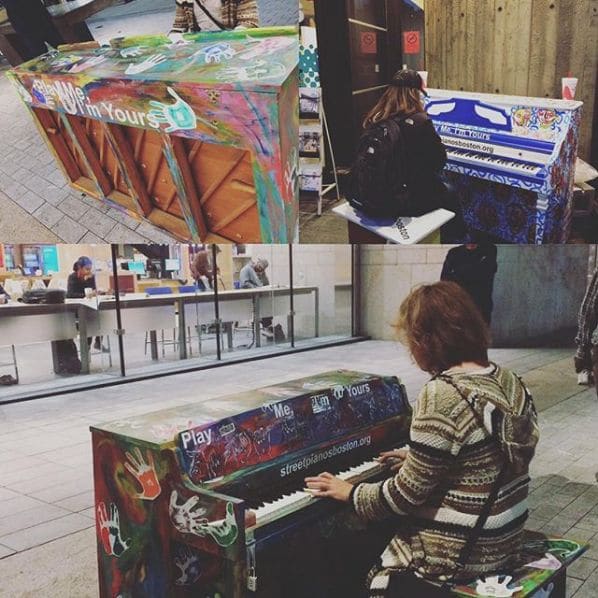Public piano in Boston, Massachusetts, United States