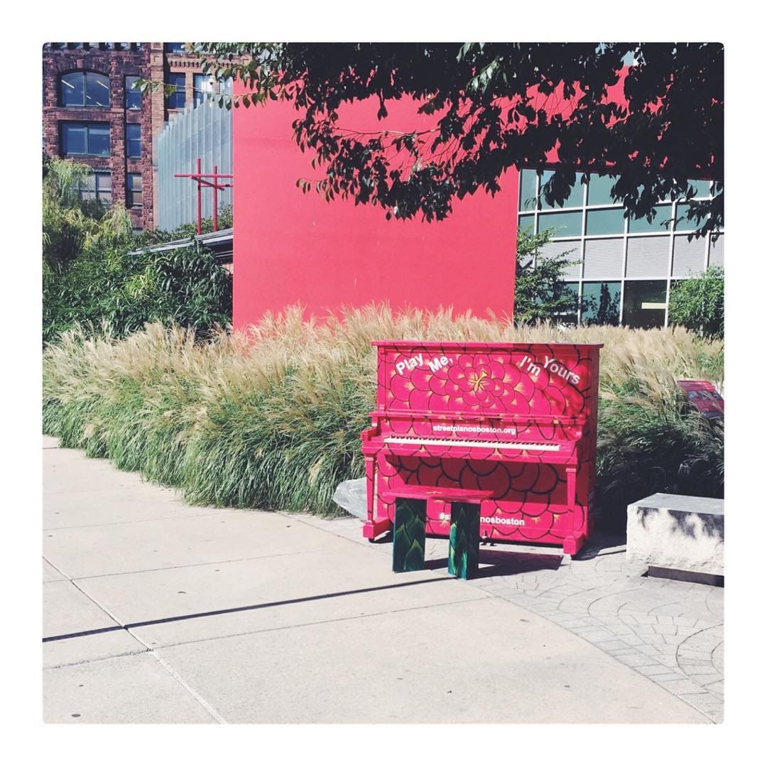 Public piano in Boston, Massachusetts, United States