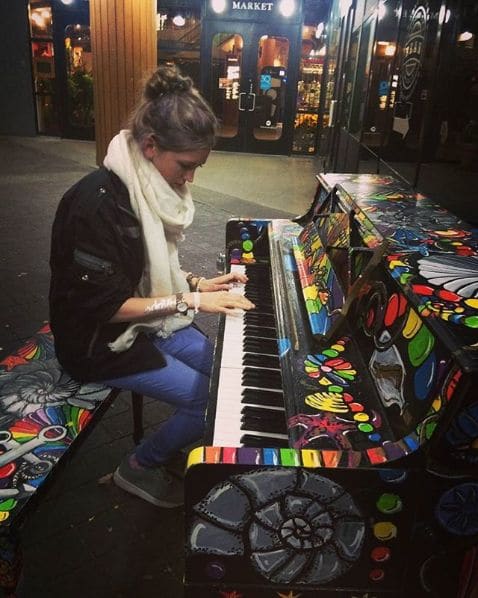 Public piano in North Vancouver, British Columbia, Canada