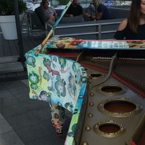 Public piano in Landkreis Erding, Bavaria, Germany