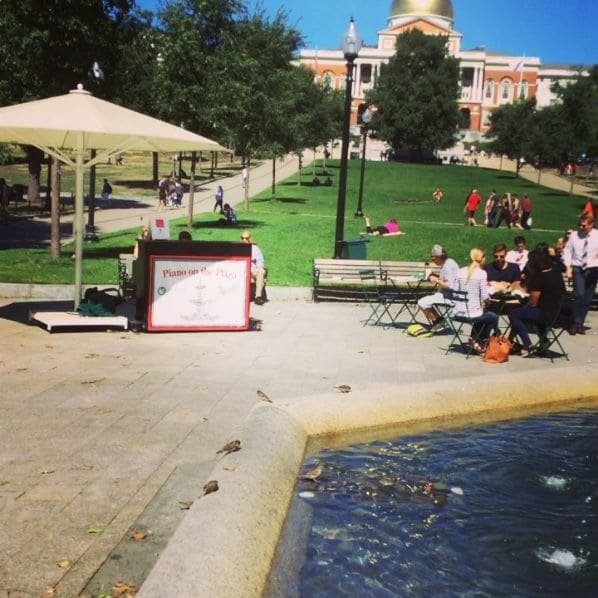 Public piano in Boston, Massachusetts, United States