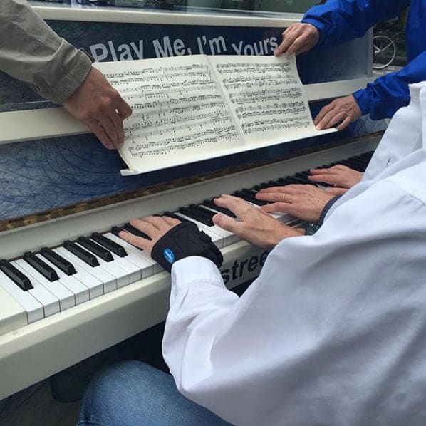 Public piano in Boston, Massachusetts, United States