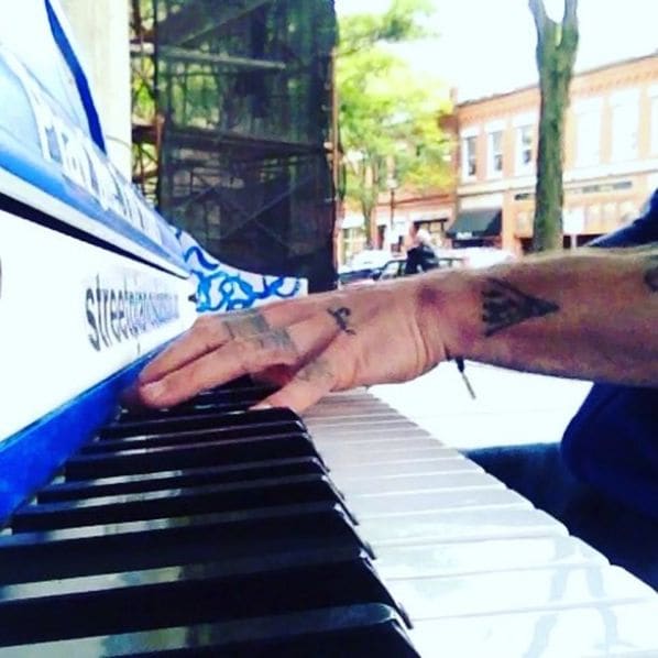Public piano in Boston, Massachusetts, United States