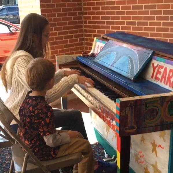 Photo of Hudson, Massachusetts at 21, Church Street, Hudson, Middlesex County, Massachusetts, 01749, United States. Street piano aged over 150 years 🎹