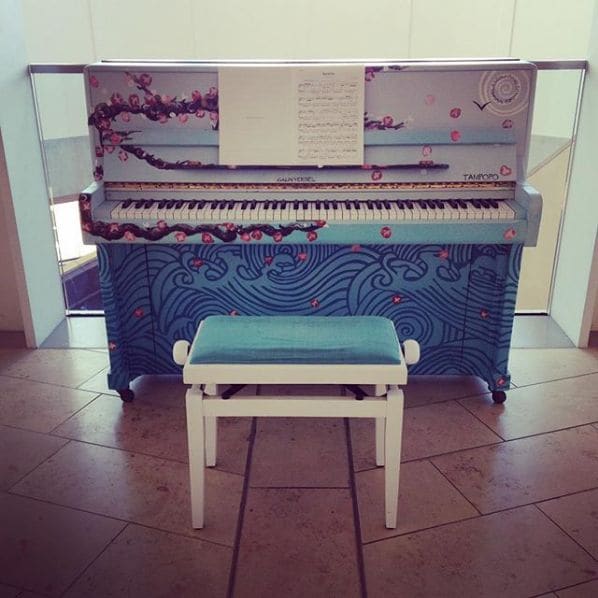 Public piano in Glasgow, Scotland, United Kingdom