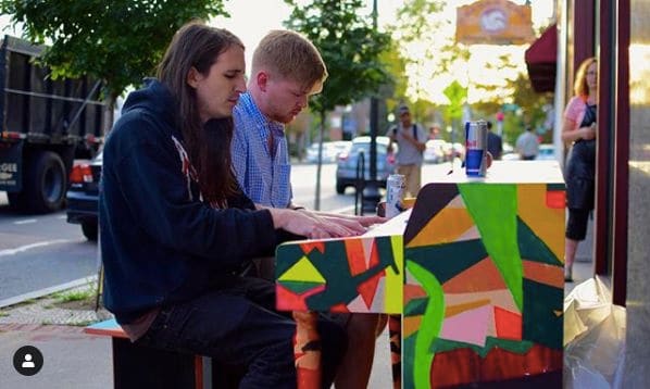 Public piano in Boston, Massachusetts, United States