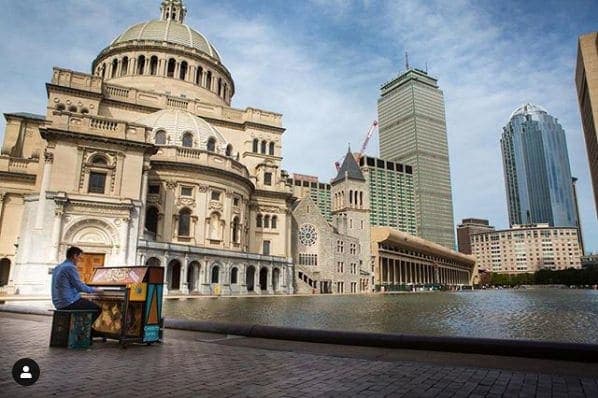 Photo of Christian Science Center Reflecting Pool at Children's Fountain, Christian Science Plaza, South End, Boston, Suffolk County, Massachusetts, United States
