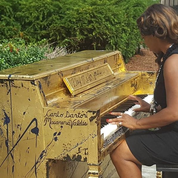 Public piano in Boston, Massachusetts, United States
