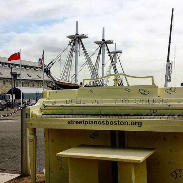Public piano in Boston, Massachusetts, United States