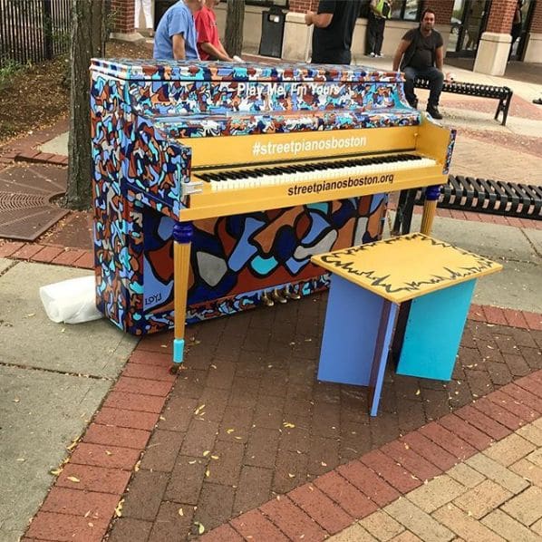 Public piano in Boston, Massachusetts, United States
